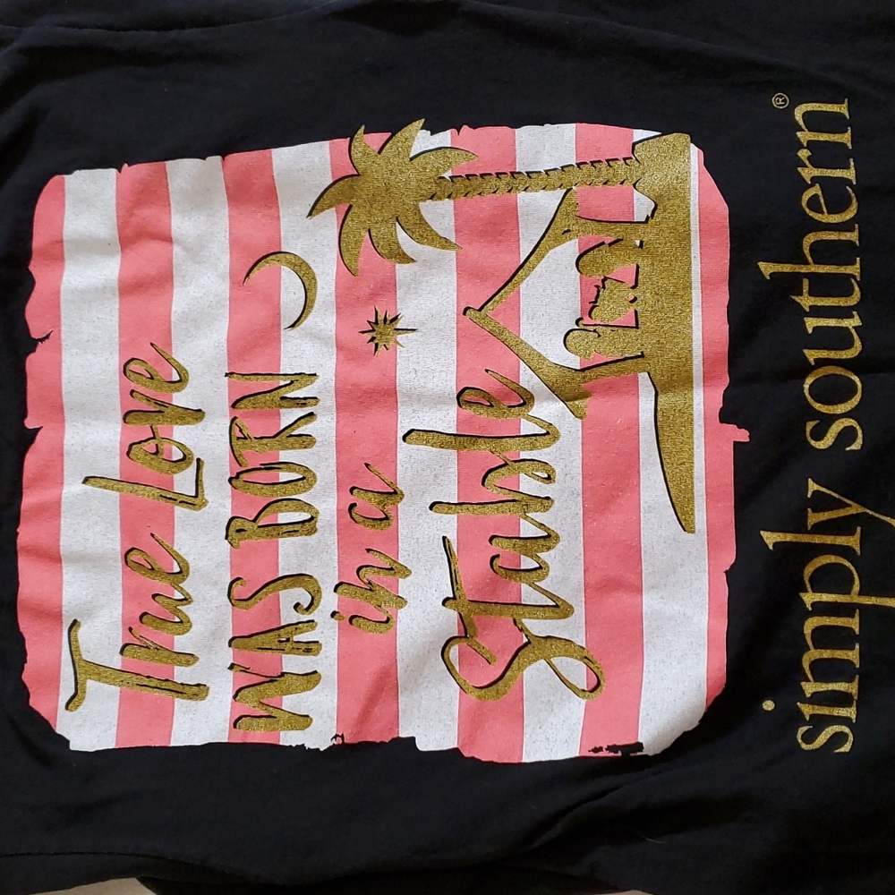 Simply Southern "True Love was Born in a Stable" long-sleeved Tee